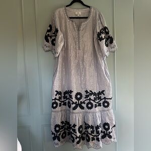Charleston Shoe Company seersucker midi dress xl